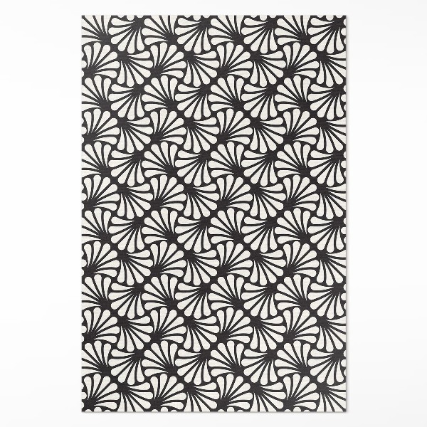 Vinil szőnyeg Geometria levelek Ginkgo biloba art deco csillogás