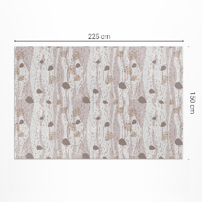 Műanyag szőnyeg Boho levelek hullámos háttéren illusztráció