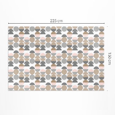 Pvc szőnyeg Körök és félholdak geometriai minta retro