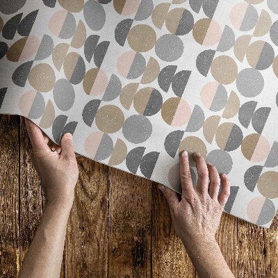 Pvc szőnyeg Körök és félholdak geometriai minta retro