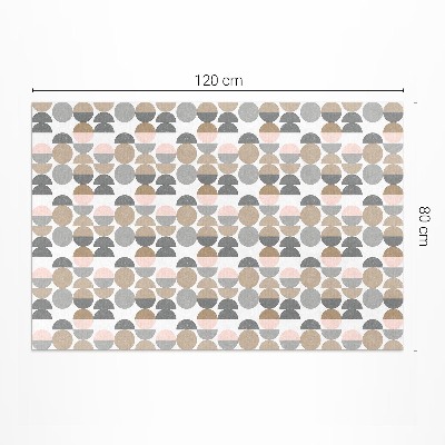 Pvc szőnyeg Körök és félholdak geometriai minta retro