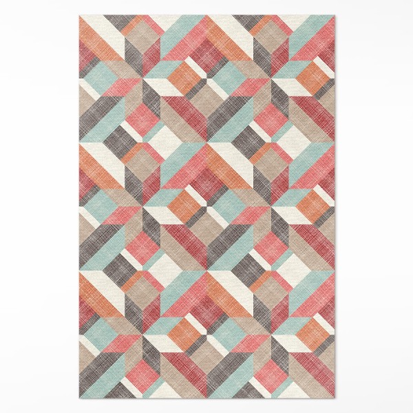 Műanyag szőnyeg Koptatott geometriai minta