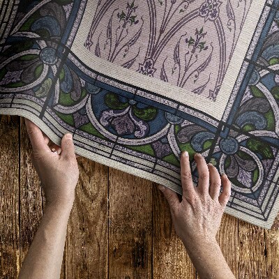 Vinil szőnyeg Gótikus lila ólomüveg