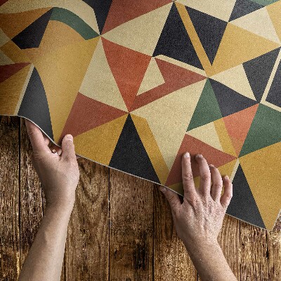 Vinil szőnyeg Geometrikus szín absztrakció retro