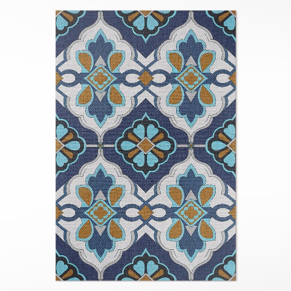 Pvc szőnyeg Geometrikus minta színes vintage csempékből álló geometrikus minta