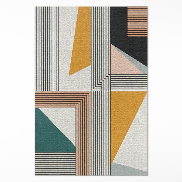 Pvc futószőnyeg Geometrikus lineáris absztrakció Bauhaus