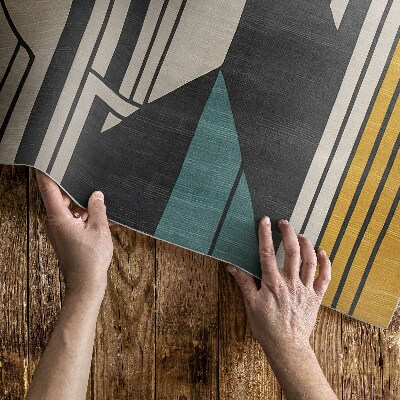 Mosható futószőnyeg Geometrikus absztrakció vintage stílusban