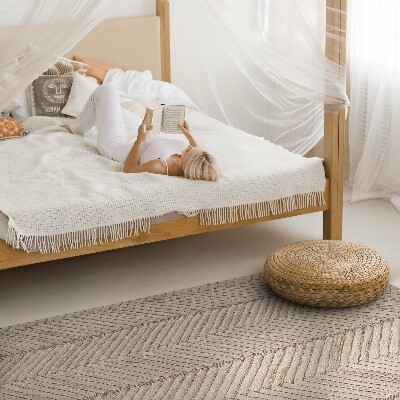 Műanyag szőnyeg Indiai halszálkás fonott boho vintage