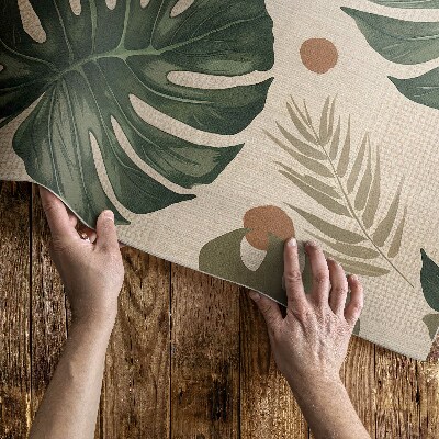 Pvc szőnyeg Boho levelek monstre textil háttér