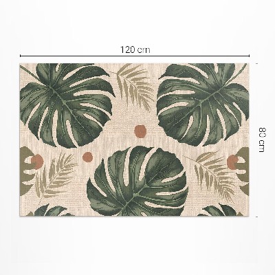 Pvc szőnyeg Boho levelek monstre textil háttér