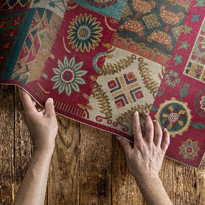Pvc futószőnyeg Színes patchwork minta perzsa stílusban