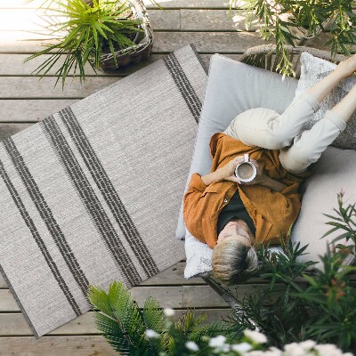 Műanyag szőnyeg Szürke Szövetutánzat Boho Vonalakkal