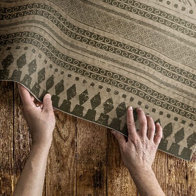 Műanyag szőnyeg Cikkcakk És Vonal Utánzat Textil