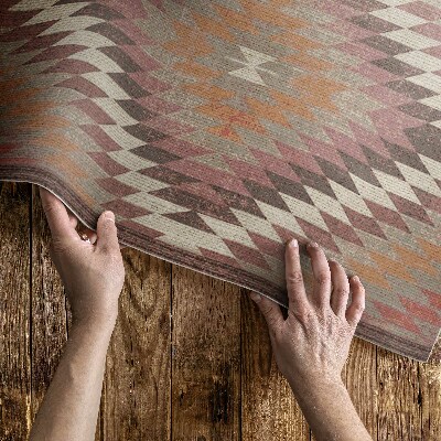 Pvc szőnyeg Dekoratív Textil Utánzat Türkiz Mintával