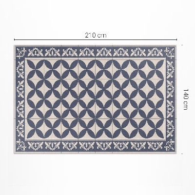 Műanyag szőnyeg Spanyol Csempe Elegáns Mozaik Minta Azulejos Elegáns Mozaik Minta