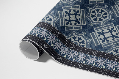 Műanyag szőnyeg Talavera Sötétkék Talavera Gyönyörű Vintage Minta