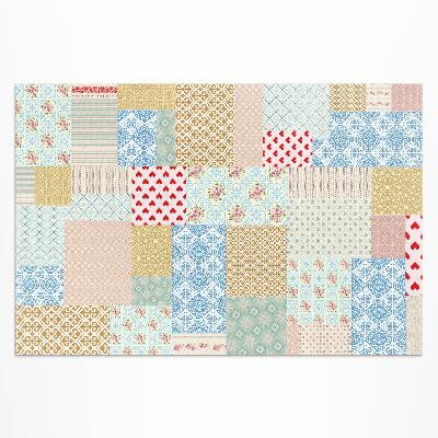 Mosható futószőnyeg Különféle Patchwork Textilutánzatok
