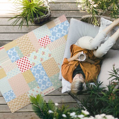 Mosható futószőnyeg Különféle Patchwork Textilutánzatok
