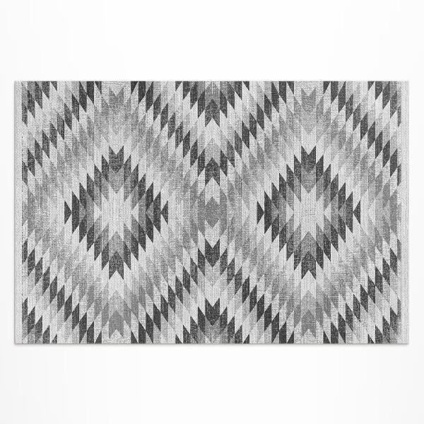 Műanyag szőnyeg Szürke Geometrikus Mintázatú Szövetutánzat