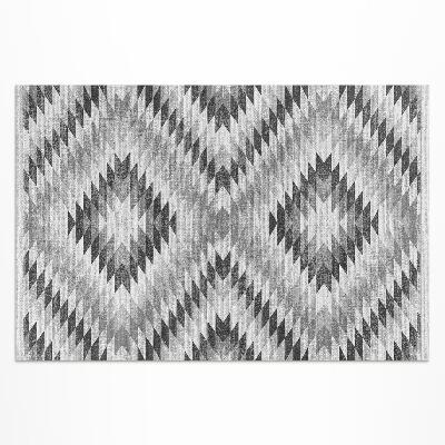 Műanyag szőnyeg Szürke Geometrikus Mintázatú Szövetutánzat