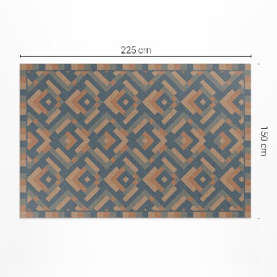 Poliészter futószőnyeg Azték Geometria Vintage Boho Minta