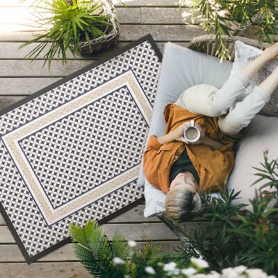 Mosható futószőnyeg Geometriai Kockás Glamour Mozaik