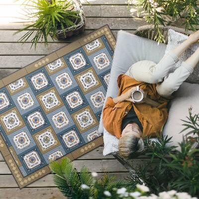 Mosható futószőnyeg Rombusz Geometriai Díszburkolat