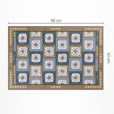 Mosható futószőnyeg Rombusz Geometriai Díszburkolat