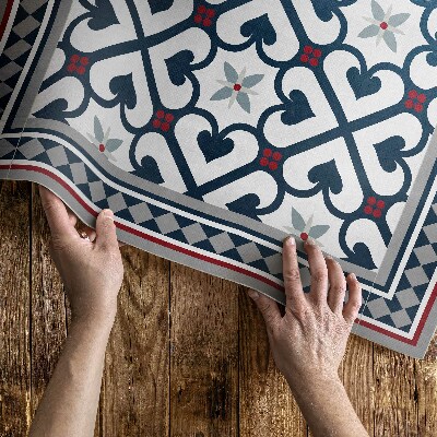 Vinil szőnyeg Dekoratív Geometriai Virágos Mozaik
