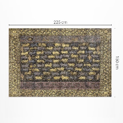 Műanyag szőnyeg Lineáris Szürke Vintage Grafika