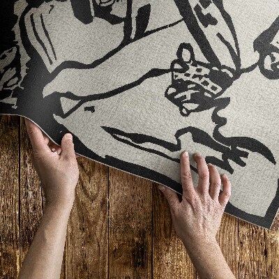 Műanyag szőnyeg Páva És Sárkány William Morris Leaf Stripes Furuya Korin