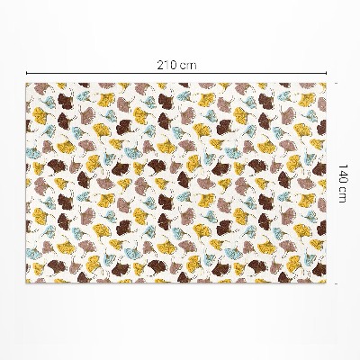Pvc futószőnyeg Boho Design Lineáris Levelekkel