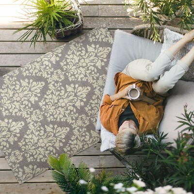 Vinil szőnyeg Vintage Boho Stílusban Festett Indiai Tollak