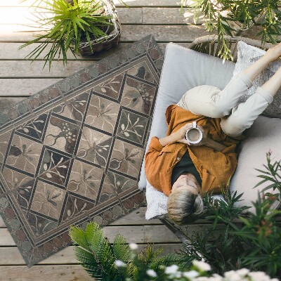 Vinil szőnyeg Rusztikus Geometria Vintage Csempéken