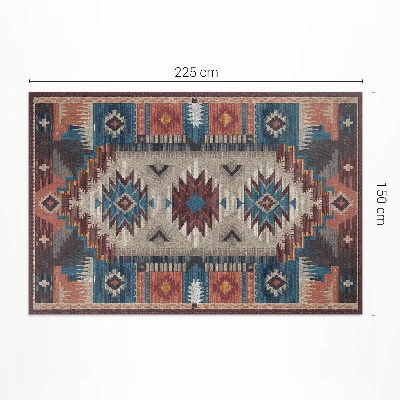 Mosható futószőnyeg Szimmetrikus Art Deco Csempe Geometriai Formákkal