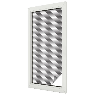 Geometrikus csíkok Öntapadós ablakfólia ólomüveg mintával