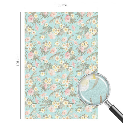 Trópusi minta Öntapadós üvegfólia vitrázs mintával