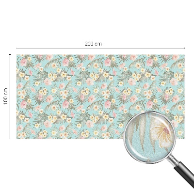 Trópusi minta Öntapadós üvegfólia vitrázs mintával