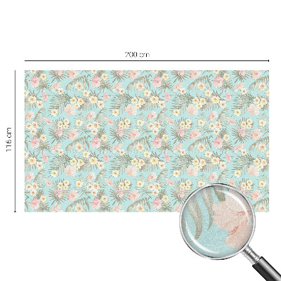 Trópusi minta Öntapadós üvegfólia vitrázs mintával