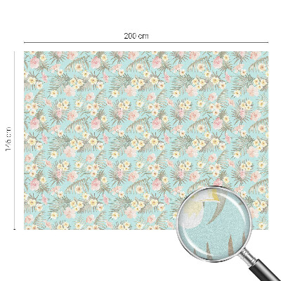 Trópusi minta Öntapadós üvegfólia vitrázs mintával