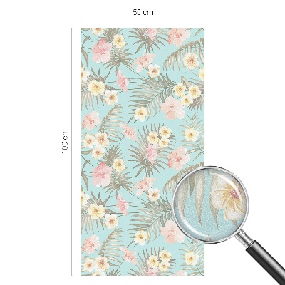 Trópusi minta Öntapadós üvegfólia vitrázs mintával