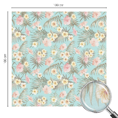 Trópusi minta Öntapadós üvegfólia vitrázs mintával