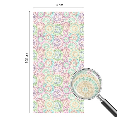 Színes mandalák Belátásgátló fólia ablakra