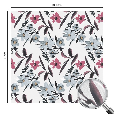 Virágminta Öntapadós üvegfólia vitrázs mintával