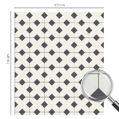 Fekete-fehér gyémántok Üvegfólia ablakra