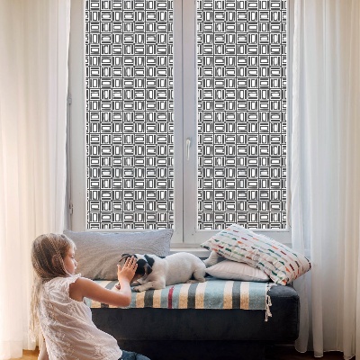 Energikus minta Öntapadós üvegfólia vitrázs mintával