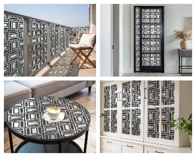 Energikus minta Öntapadós üvegfólia vitrázs mintával