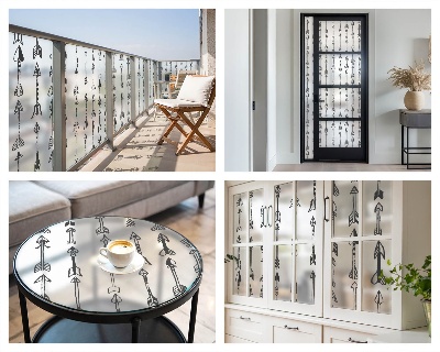 Geometriai nyilak Belátásgátló fólia ablakra