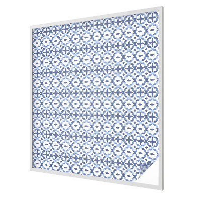 Kék mozaik Öntapadós ablakfólia ólomüveg mintával