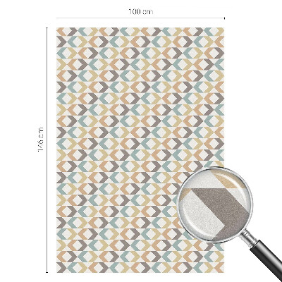 Geometriai rombuszok Öntapadós üvegfólia vitrázs mintával